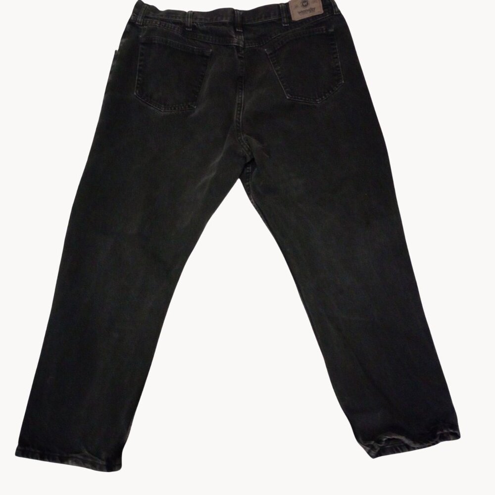 Wrangler Mens Black Denim Jeans Size 40x30 Relaxed Fit Premium Quality Authentic